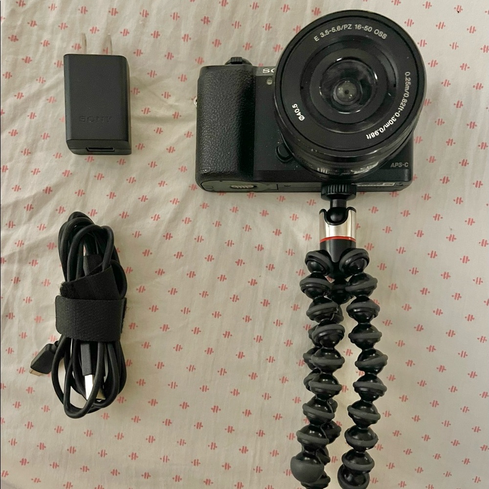 SONY A5100 alpha mirrorless digital camera with tripod